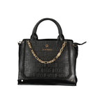 Laura Biagiotti - Sleek PVC Top Handle Bag with Chain Detail - Black Laura Biagiotti