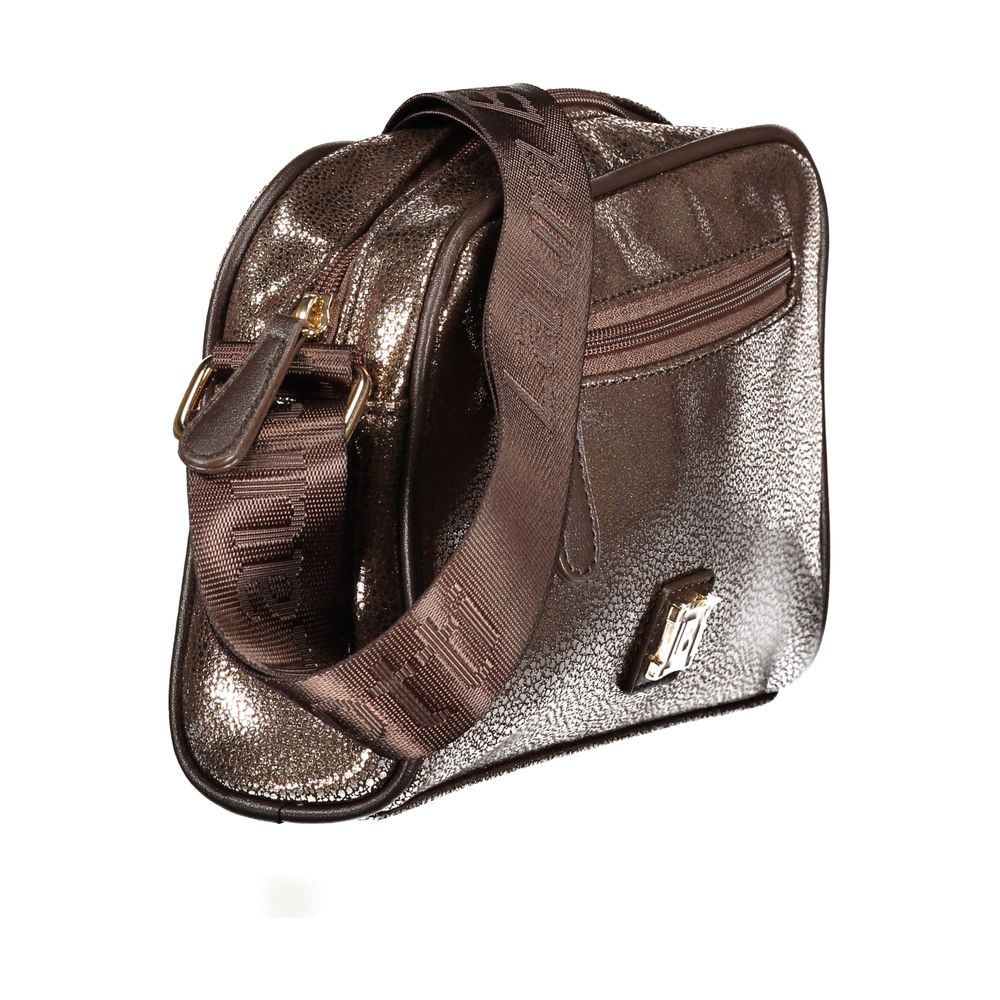 Laura Biagiotti - Chic Metallic Textured Adjustable Shoulder Bag - Bronze Laura Biagiotti