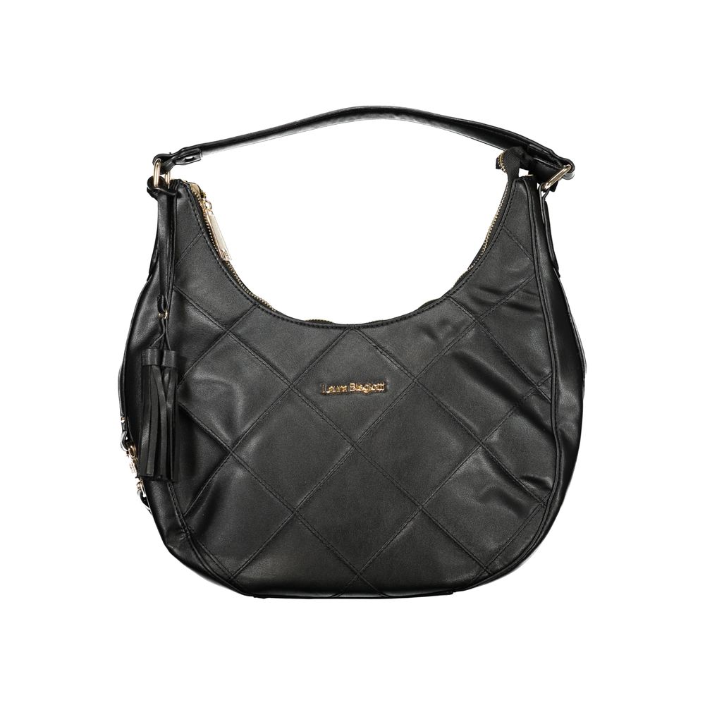 Laura Biagiotti - Sleek Quilted PVC Shoulder Bag With Removable Strap - Black Laura Biagiotti