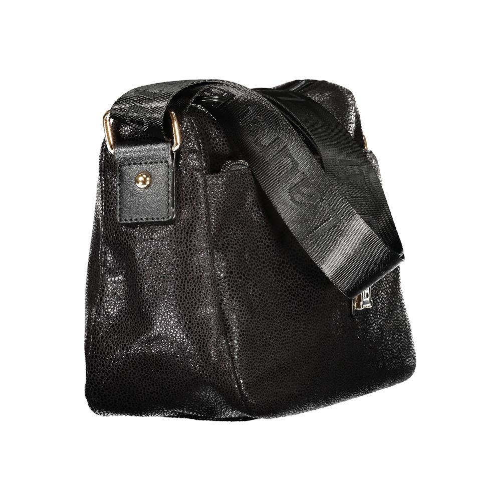 Laura Biagiotti - Sleek Textured Adjustable Shoulder Bag - Black Laura Biagiotti