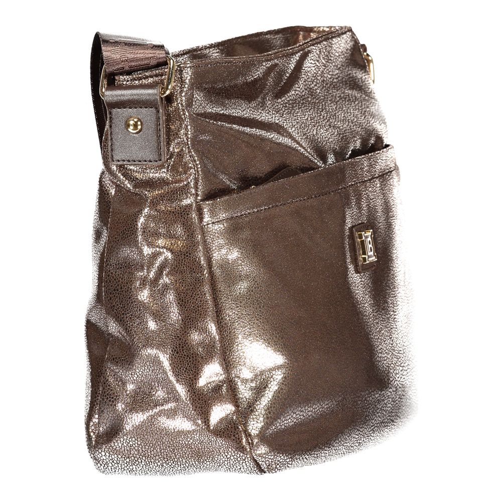 Laura Biagiotti - Polished Metallic Structured Shoulder Bag - Bronze Laura Biagiotti