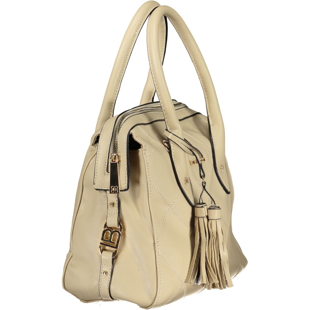 Laura Biagiotti - Sophisticated Quilted PVC Top Handle Bag with Tassel - Beige Laura Biagiotti