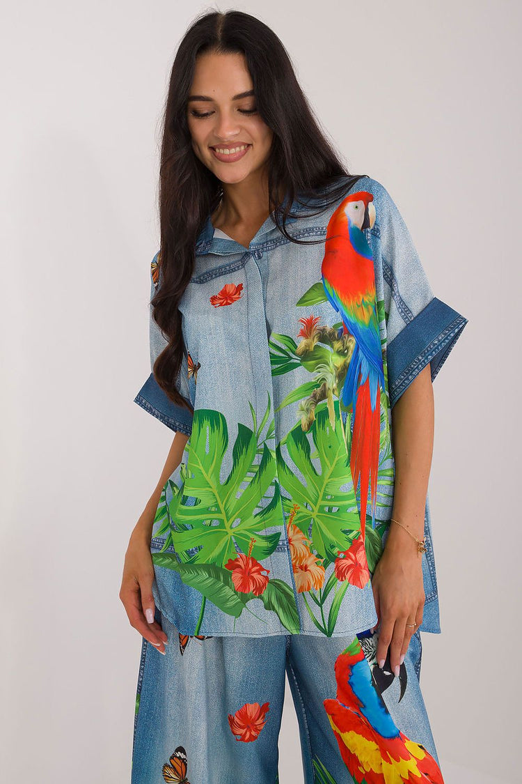  Camicia a maniche corte modello 198371 Italy Moda 