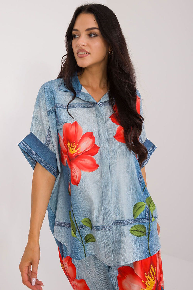  Camicia a maniche corte modello 198386 Italy Moda 