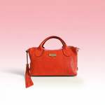 Baldinini Trend - Vibrant Textured Cowhide Shoulder Bag With Tassel - Orange Baldinini Trend