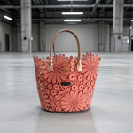 Baldinini Trend - Romantic Floral Openwork Basket Handbag - Pink Baldinini Trend